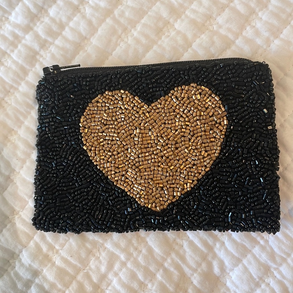 Tiana beaded card/coin pouch